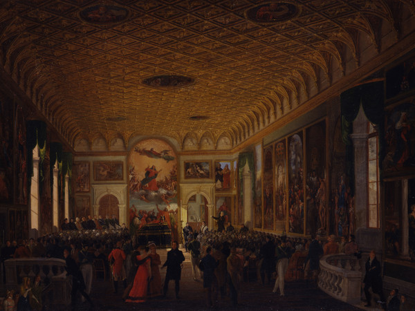 Giuseppe Borsato, Commemorazione di Canova, 1824, Olio su tela, Venezia, Fondazione Musei Civici di Venezia, Galleria Internazionale d'Arte Moderna di Ca' Pesaro | ©Archivio Fotografico Fondazione Musei Civici di Venezia
