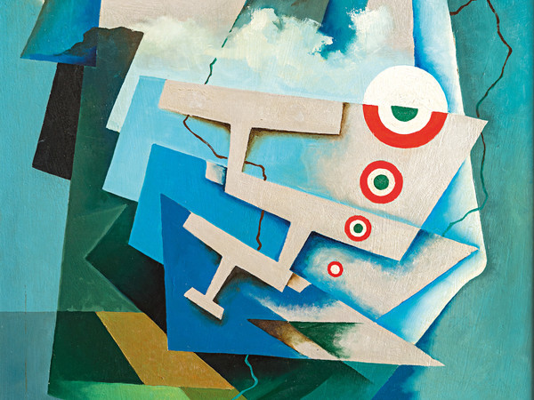 Tullio Crali, Ali tricolori, 1932. Olio su tavola, cm 72 × 55,5. Collezione privata Tullio Crali, Ali tricolori, 1932. Olio su tavola, cm 72 × 55,5. Collezione privata