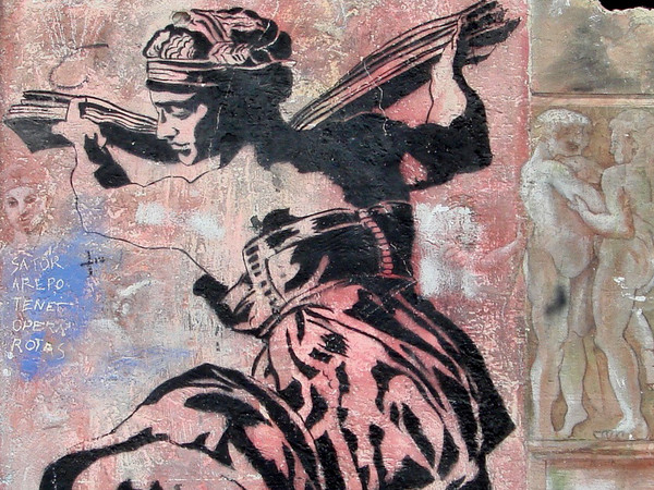 Blek le Rat, Sybil on concrete, 1991