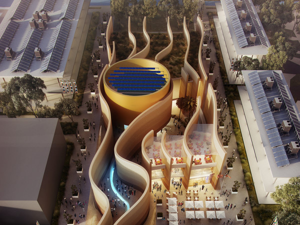 Il Padiglione Emirati Arabi Uniti, Expo 2015 Milano. © Foster + Partners