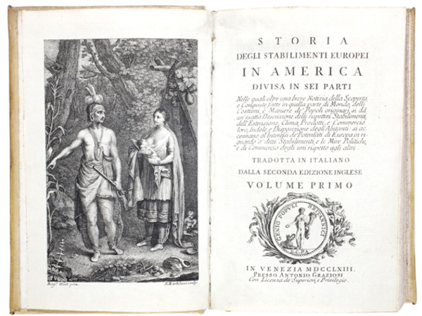Edmund Burke, Storia degli stabilimenti europei in America [..], edito da Graziosi, nel 1763