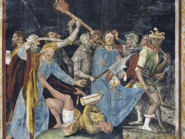 Francesco da Milano, Cinque scomparti ottagonali delle decorazioni di soffitto di soggetto profano, olio su tavola di conifera, Venezia, Antichità Pietro Scarpa