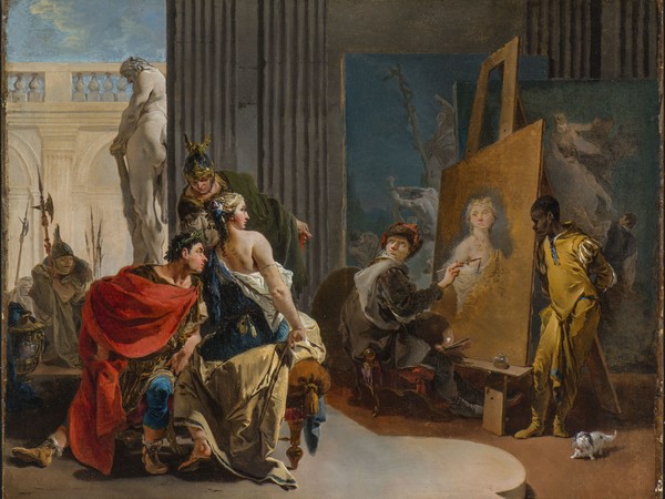 Giovanni Battista Tiepolo, Alessandro e Campaspe nello studio di Apelle, 1725-1730, Olio su tela, 84.2 x 57.4 cm | Courtesy © The Montreal Museum of Fine Arts, Adaline Van Horne Bequest | Foto: © MMFA, Christine Guest