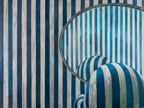 GGianfranco Goberti, Poltrona riflessa, 1967. Acrilico su tela, cm. 130x171. Collezione Famiglia Goberti