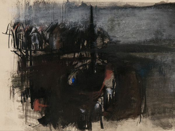 Guido Strazza, <em>Senza titolo</em>, 1960, china e acquerello su carta, cm 15,5 x 23,5