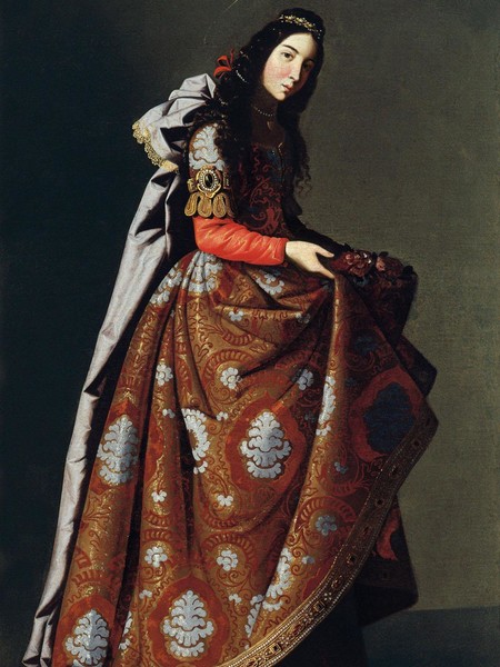 Francisco de Zurbarán, Santa Casilda, c. 1640-45, Olio su tela, cm 171 x 107. Madrid, Museo Thyssen-Bornemisza