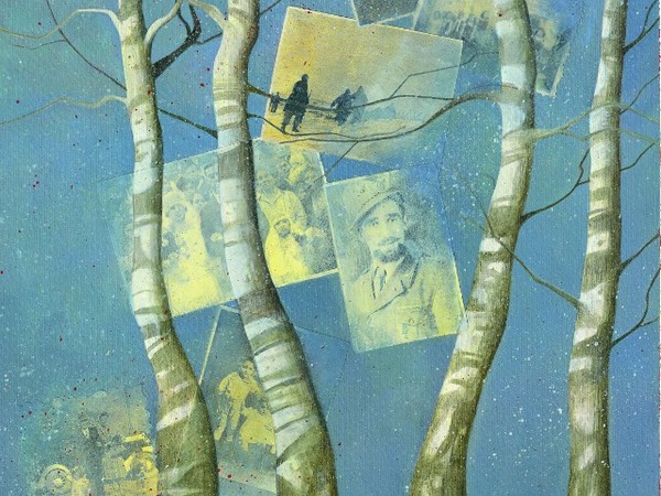 Silvia Paggiarin, Ritorno alla vita: memorie di viaggio, acrilico su carta e collage, 2013