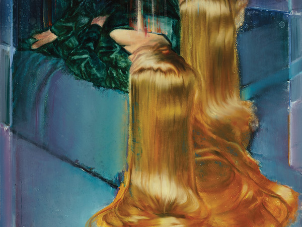 Attila Szűcs, Duplicated Dreamer, 2021. Olio su tela, 140x100 cm.