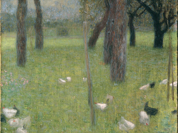 Gustav Klimt, Dopo la pioggia, 1898. Olio su tela, cm 80 x 40. Vienna, Belvedere © Belvedere, Vienna