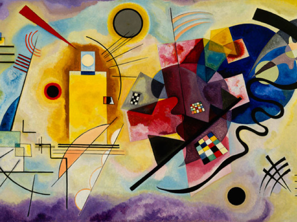 Vassily Kandinsky, Gelb?Rot?Blau (Giallo?Rosso?Blu), 1925. Olio su tela, cm 128 x 201,5. Donazione Nina Kandinsky, 1976. Philippe Migeat ? Centre Pompidou, MNAM?CCI. © Centre Pompidou, MNAM?CCI / Philippe Migeat / Dist. RMN?GP. © Vassily Kandinsky by SIAE 2013