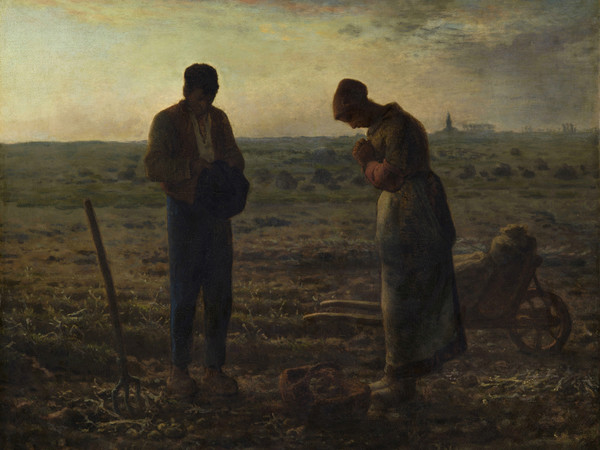 Jean-François Millet, L’Angelus, 1857-1859, olio su tela, cm 55,5 x 66. Parigi, Musée d'Orsay, legato di Alfred Chauchard, 1910, inv. RF 1877. Foto © RMN-Grand Palais (Musée d’Orsay) / Hervé Lewandowski