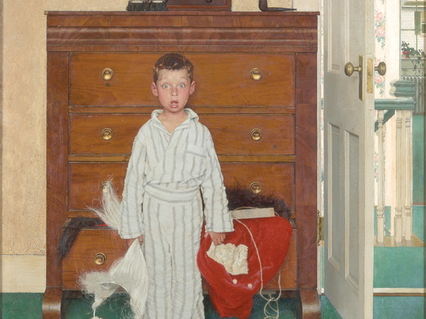 Norman Rockwell, The Discovery (La scoperta), 1956 Olio su tela, 89 x 82 cm Cover of The Saturday Evening Post, December 29, 1956 Collection of The Norman Rockwell Museum at Stockbridge, Norman Rockwell Art Collection Trust, NRACT.1973.5