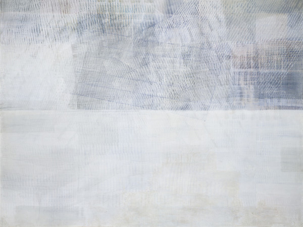Tancredi Parmeggiani, Senza titolo (À propos de l’eau), 1958-1959 Tempera su compensato, 160 x 125 cm, Collezione privata