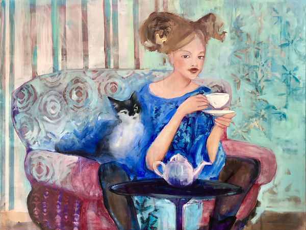 Sabrina Always, <em>Tea with kitten Petunia</em>