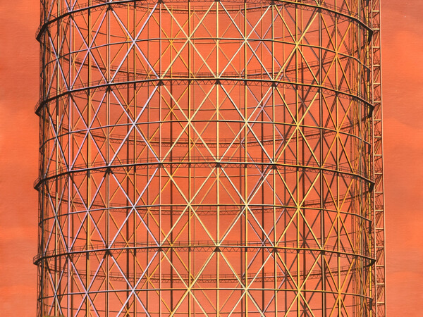 Mauro Reggio, <em>Gazometro</em>, 2025, cm. 150x120 Mauro Reggio, <em>Gazometro</em>, 2025, cm. 150x120