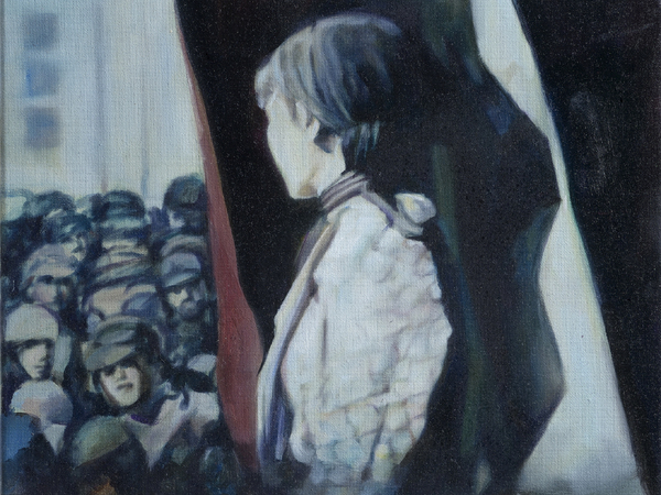 Iva Lulashi, Li ho persi tutti , 2018. Olio su tela, 20x30 cm. Courtesy Collezione Giuseppe Iannaccone I Ph. Studio Vandrasch
