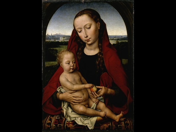 Hans Memling, Madonna e Bambino, 1485, olio su tavola, cm 44x32. Lisbona, Museu Nacional de Arte Antiga