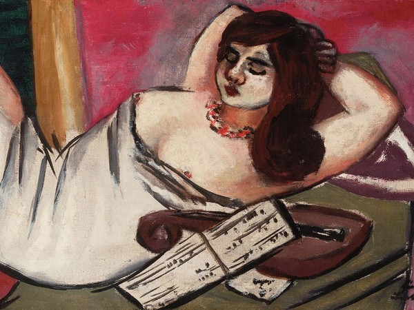 Max Beckmann, Siesta, 1924-1934, Olio su tela, 95 x 35 cm, Collezione privata | © 2018, ProLitteris, Zurich