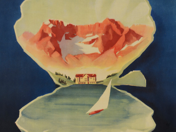 Sandro Bidasio Degli Imberti (detto Sabi), Misurina, 1949 circa, Riproduzione fotomeccanica, 100.2 x 69 cm, Inv 17999 5Bc, Treviso, Museo Nazionale Collezione Salce, Polo Museale del Veneto | Courtesy Ministero per i Beni e le Attività Culturali e per il Turismo