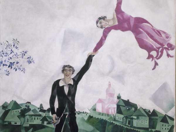 Marc Chagall, La passeggiata, 1917-1918, Olio su tela | © State Russian Museum, St. Petersburg