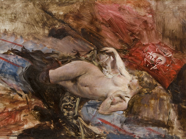 Giovanni Boldini (Ferrara, 1842 - Parigi, 1931), Calze nere, Collezione privata