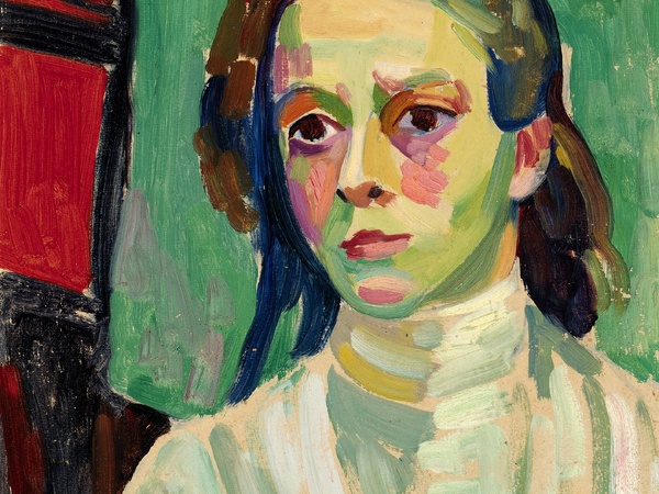 Gabriele Münter, Girl with a Red Ribbon, 1908, The National Gallery of Ireland | courtesy © 2026 DACS, ph: National Gallery of Ireland Gabriele Münter, Girl with a Red Ribbon, 1908, The National Gallery of Ireland | courtesy © 2026 DACS, ph: National Gallery of Ireland
