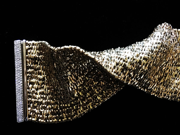Orlando Orlandini, Fiandra, Bracciale, Oro e brillanti, 18.5 x 6.5 cm