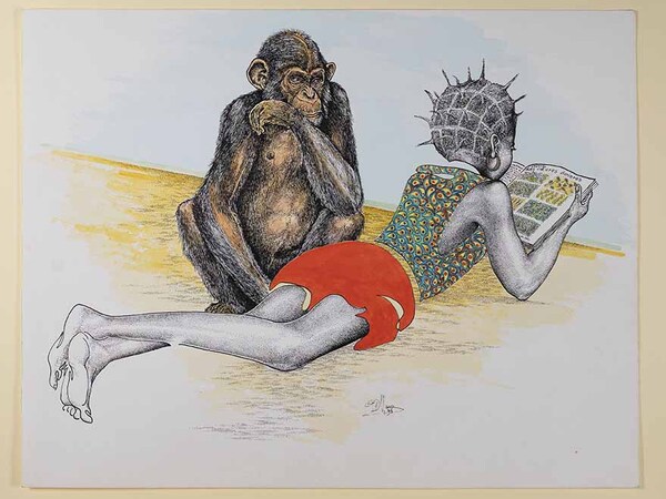 Edoardo Di Muro, Gina e Mimina, Kafolo, Comoé, Costa d’Avorio, 1992 “Quando con gli occhi della mente vedrai l’altro, in te sarà il germoglio della luce” 