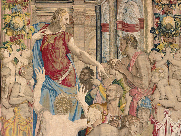 Giuseppe prende in ostaggio Simeone, 1547. Disegno e cartone di Agnolo Bronzino. Atelier di Nicolas Karcher. Roma, Presidenza della Repubblica
