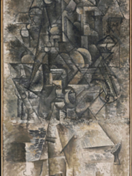 Pablo Picasso Homme à la mandoline Autunno 1911 Olio su tela, cm 162 x 71 