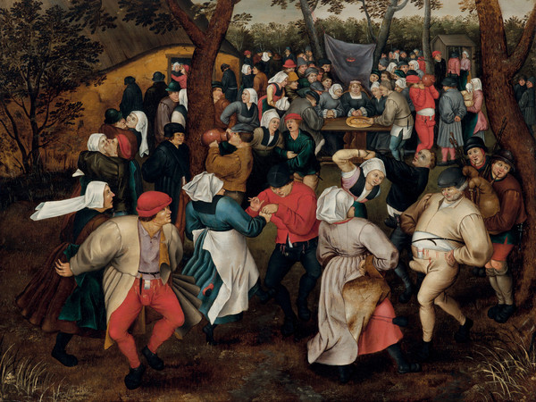Pieter Brueghel il Giovane, Danza nuziale allʼaperto, 1610 ca., Olio su tavola, 94x74.2 cm, Collezione privata, U.S.A.