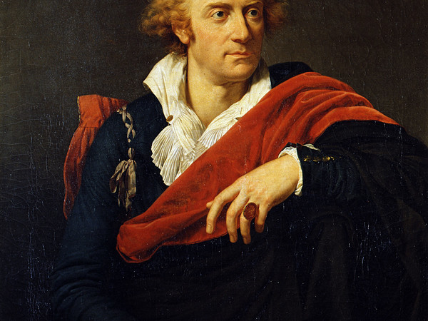 Francois-Xavier Fabre. Verso: sonetto alfieriano, 1793, olio su tela. Galleria degli Uffizi