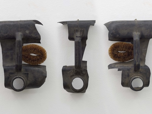 Romuald Hazoumé (Benin 1962), Cabaleros, 2000, Mixed media, 60 x 60 x 14 cm | Courtesy of CAAC- The Pigozzi Collection, 