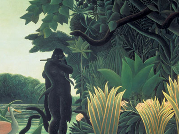 Henri Rousseau. Il candore arcaico in mostra a Palazzo Ducale Venezia dal 6 Marzo al 5 Luglio 2015.  In foto: La Charmeuse de serpents/ L’Incantatrice di serpenti, 1907.