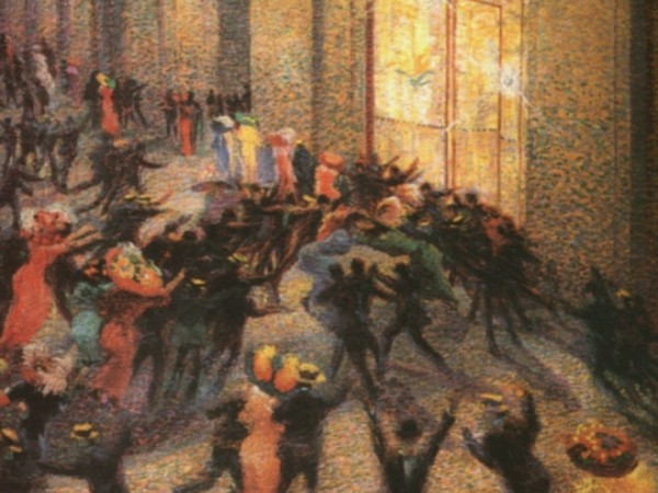 Umberto Boccioni, Rissa in Galleria, 1910. Pinacoteca di Brera, Milano