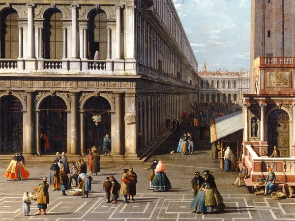 Canaletto, La Piazza San Marco verso ovest, Venezia, 1753 circa, Olio su tela, 139.5 x 175.2 cm, Alnwick Castle, The Duke of Northumberland Collection| © The Northumberland Estates 2016