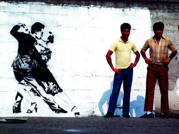 Blek le Rat, Tango de Fasso Telesino, 1986. Photo by Didier Moulin