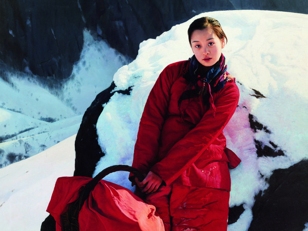 Wang Yidong, Il sole mi segue ovunque io vada, 2006, Olio su tela, 145 x 180 cm
