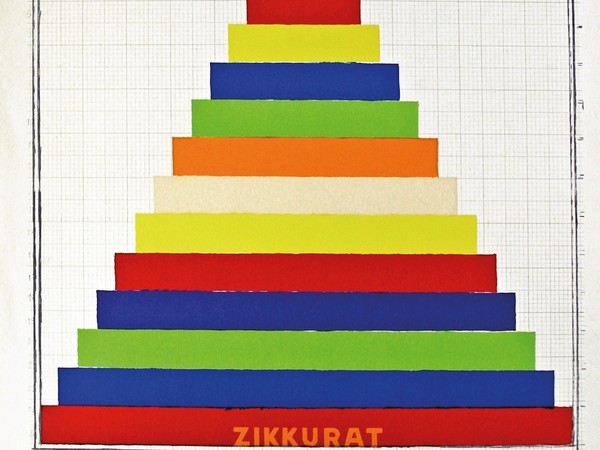 Joe Tilson, Zikkurat, 1975. Litografia 
