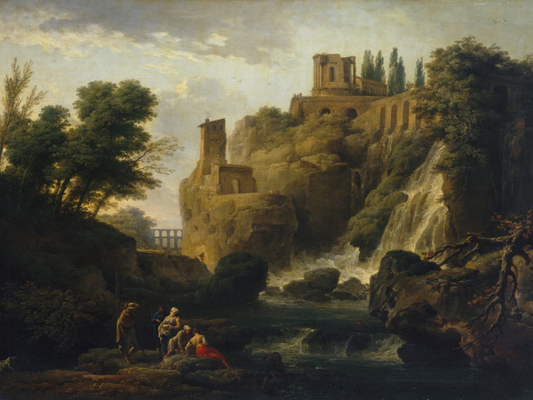 Claude-Joseph Vernet, Cascate a Tivoli, 1747, Olio su tela, 100 х 135,5 cm, Museo Statale Ermitage | 