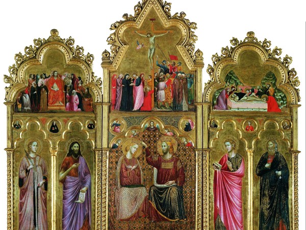 Giuliano da Rimini, Incoronazione della Vergine, Santi e scene della Passione, tempera e oro su tavola, Rimini, Museo della Città