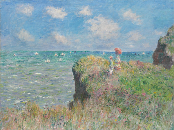 Claude Monet (1840 - 1926), La promenade sur la falaise, 1882, Olio su tela, 66,5 x 82,3 cm, Art Institute of Chicago