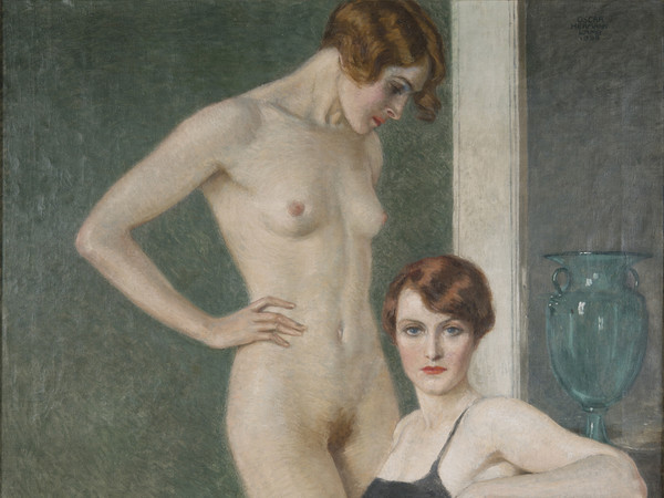 Oscar Hermann Lamb, La coppa verde, 1933, Olio su tela, 96 × 85 cm, Collezione privata