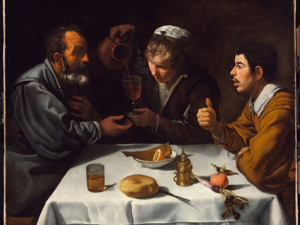 Diego Rodríguez De Silva Y Velázquez (Siviglia 1590 - Madrid 1660), Il pranzo, 1618-1619 ca. Olio su tela, cm 96x112. © Museum of Fine Arts, Budapest 2015