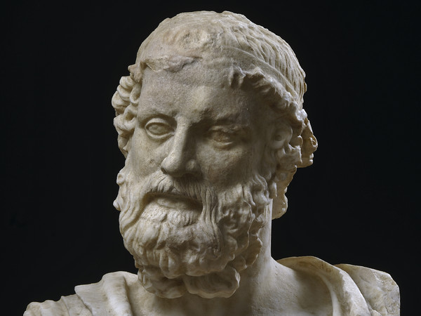 Erma di Anacreonte, Da Roma, Trastevere, Horti di Cesare, Marmo pentelico, Età adrianea Roma, Musei Capitolini, Centrale Montemartini, Sezione III - Il Partenone e l’Atena Parthenos | © Sovrintendenza Capitolina ai Beni Culturali