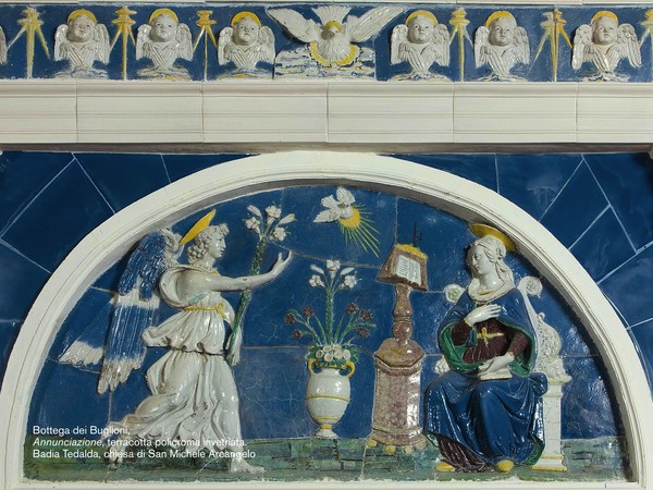 Bottega dei Buglioni, Annunciazione, terracotta policroma invetriata, Badia Tedalda, Chiesa di San Michele Arcangelo
