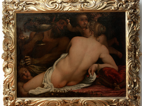 Annibale Carracci (Bologna, 1560 – Roma, 1609), Venere e Satiro con due amorini, 1589-90, olio su tela