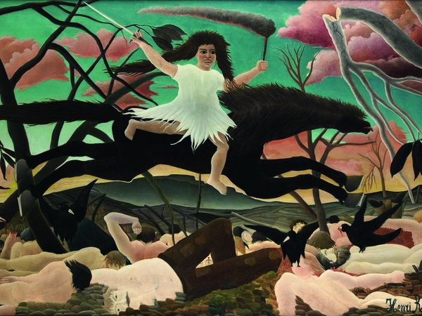 Henri Rousseau, La Guerre-La chevauchée de la Discorde/ La Guerra-La cavalcata della Discordia, 1894 ca. Olio su tela, cm 1145 x 195. Parigi, Musée d'Orsay. © RMN ‐Grand Palais (Musée d’Orsay)/Tony Querrec