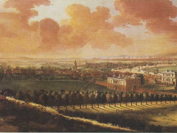 Peter Tillemans, London from Greenwich Park, 1718. Olio su tela. Bank of England