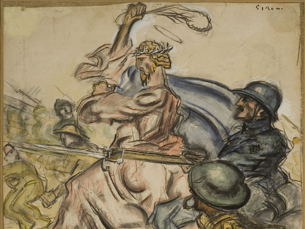 Mario Sironi, In Palestina il nostro di Dio Il Montello 15 Ottobre 1918 cm 54x67